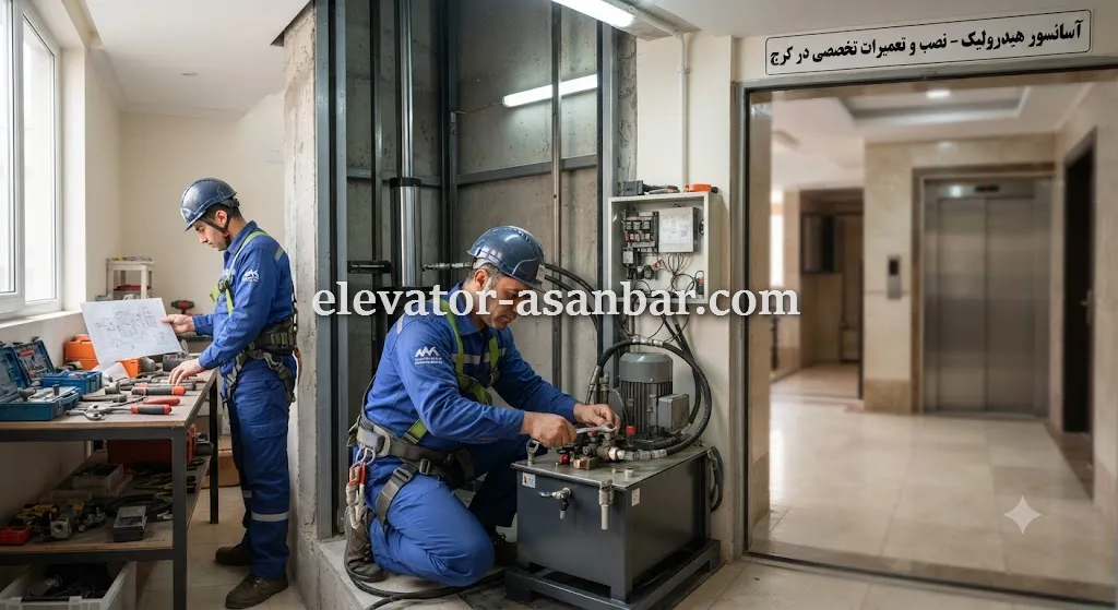هزینه نصب و تعمیر آسانسور هیدرولیک در کرج